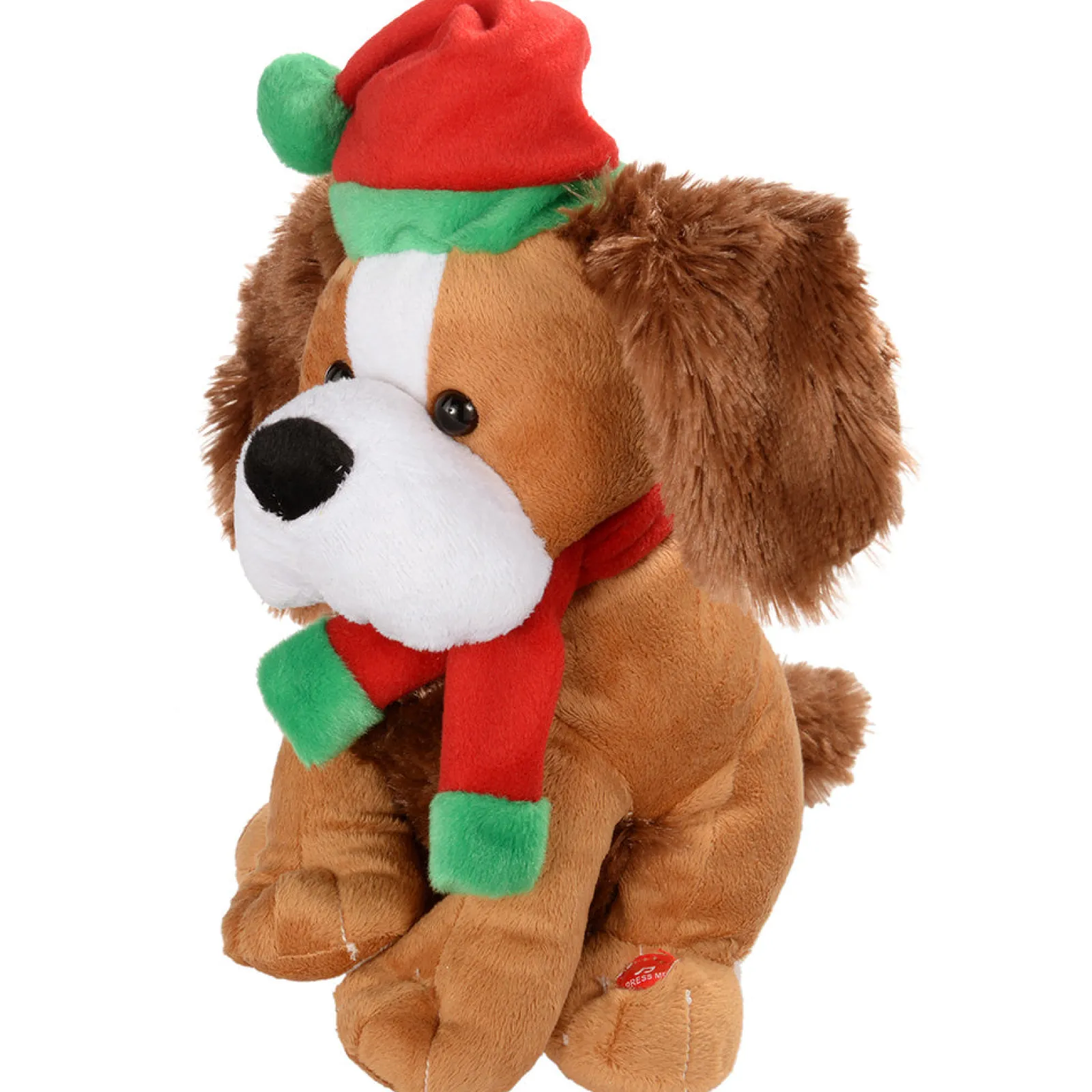 WeRChristmas 30 Cm Standing And Singing Dog With Flapping Ears Christmas Decoration