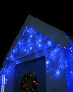 WeRChristmas 360 Icicle LED Light String, Blue, 8.8 M