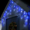 WeRChristmas 360 Icicle LED Light String, Blue/White, 8.8 M