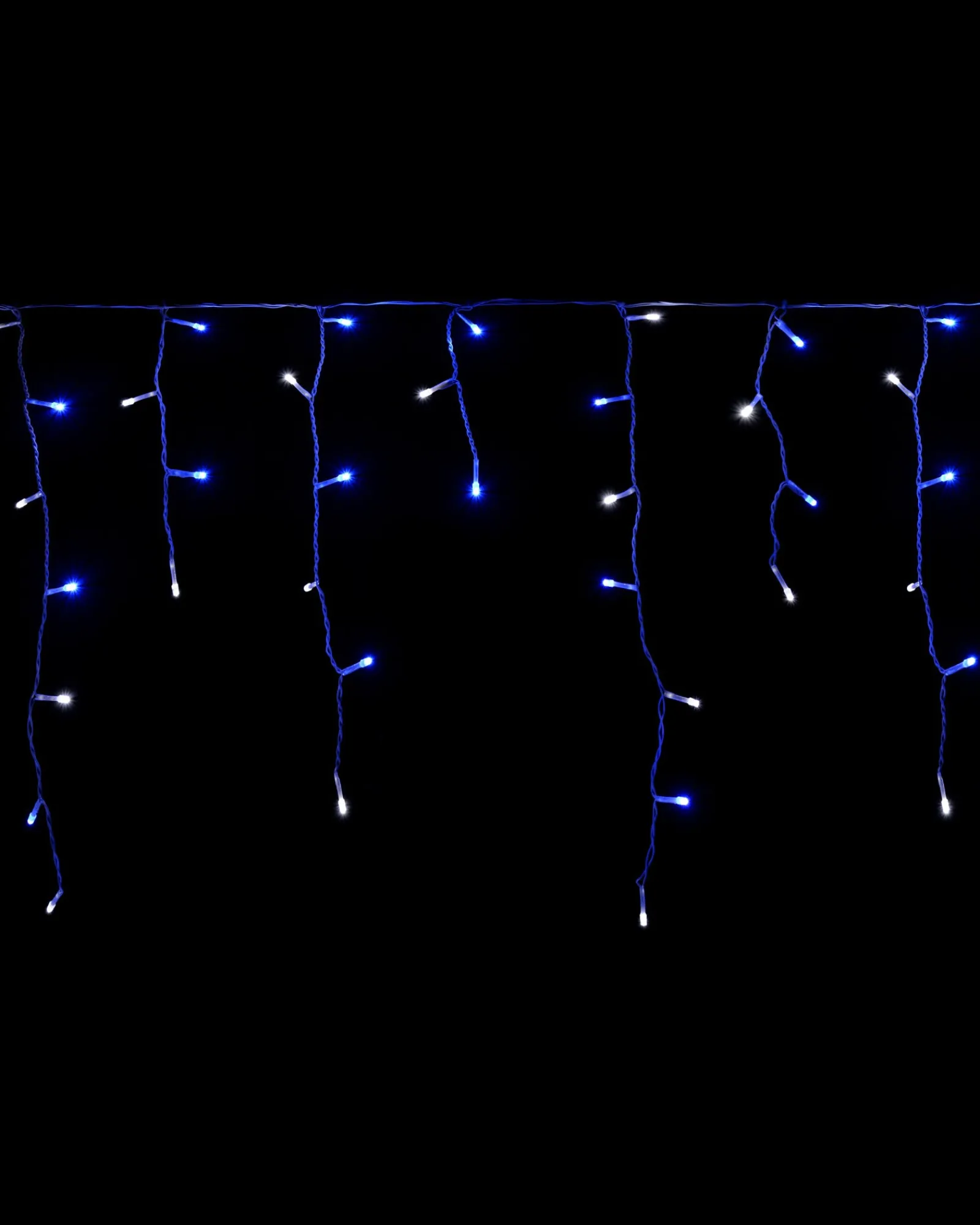 WeRChristmas 360 Icicle LED Light String, Blue/White, 8.8 M