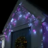 WeRChristmas 360 Icicle LED Light String, Pink/White, 8.8 M