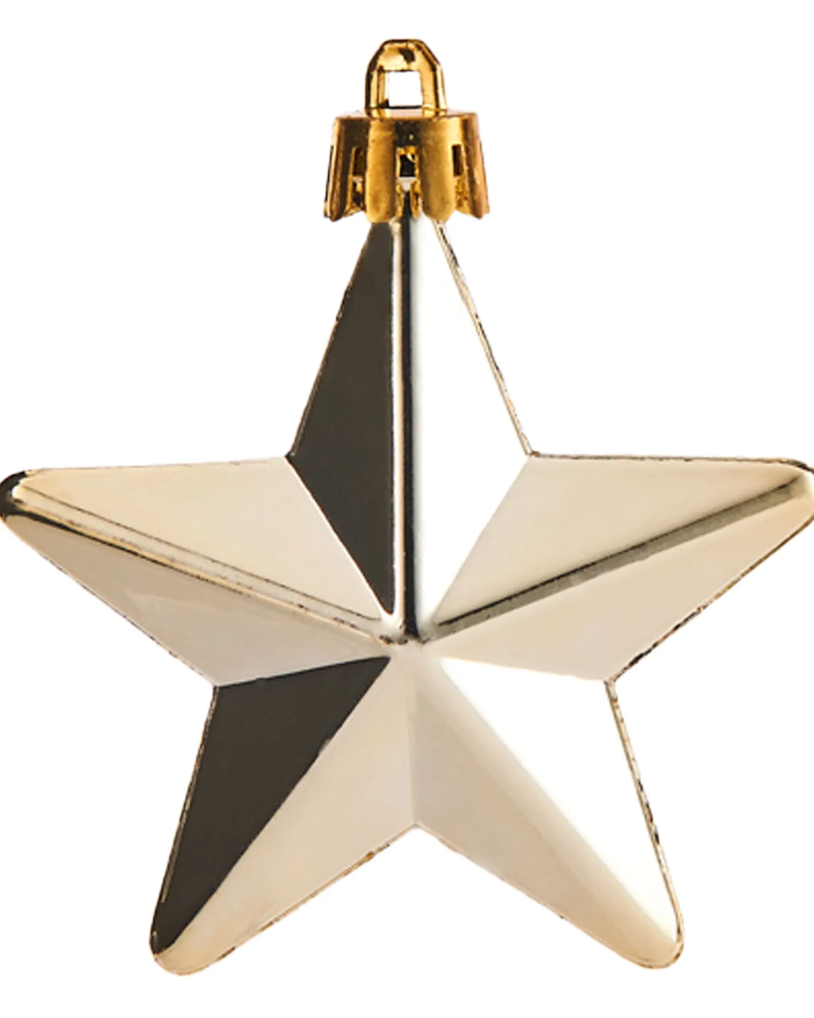 WeRChristmas 6 Pack Of Hanging Stars, Gold, 7.5 Cm