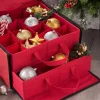 WeRChristmas 32 Piece Decoration And Ornament Storage Box, Red, 40 Cm