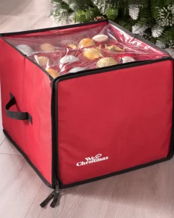 WeRChristmas 48 Piece Decoration And Ornament Storage Box, Red, 40 Cm