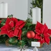 WeRChristmas 3 Pillar Decorated Garland Candle Holder, Red, 76 Cm