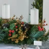 WeRChristmas 3 Pillar Decorated Garland Candle Holder, 76 Cm