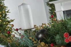 WeRChristmas 3 Pillar Decorated Garland Candle Holder, 76 Cm