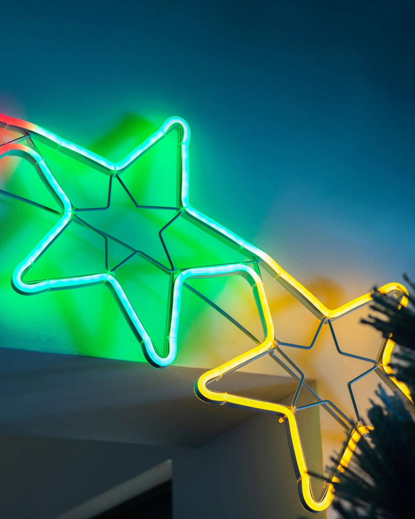 WeRChristmas 5 Star Rope Light Silhouette, 190 Cm