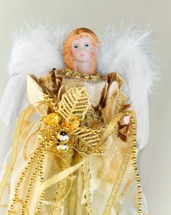 WeRChristmas Angel Christmas Tree Topper, Gold, 30 Cm