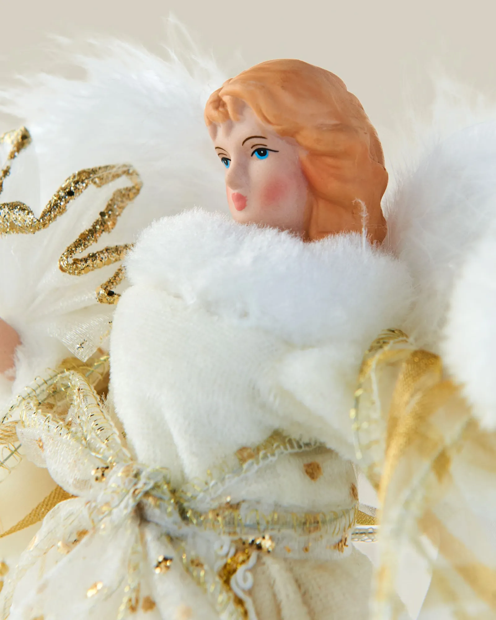 WeRChristmas Angel Christmas Tree Topper, Gold, 25 Cm