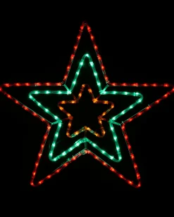 WeRChristmas Animated Flashing Star Rope Light Silhouette, 72 Cm