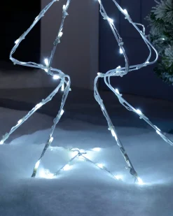 WeRChristmas Animated Multi-Function Christmas Tree Silhouette, 80 Cm