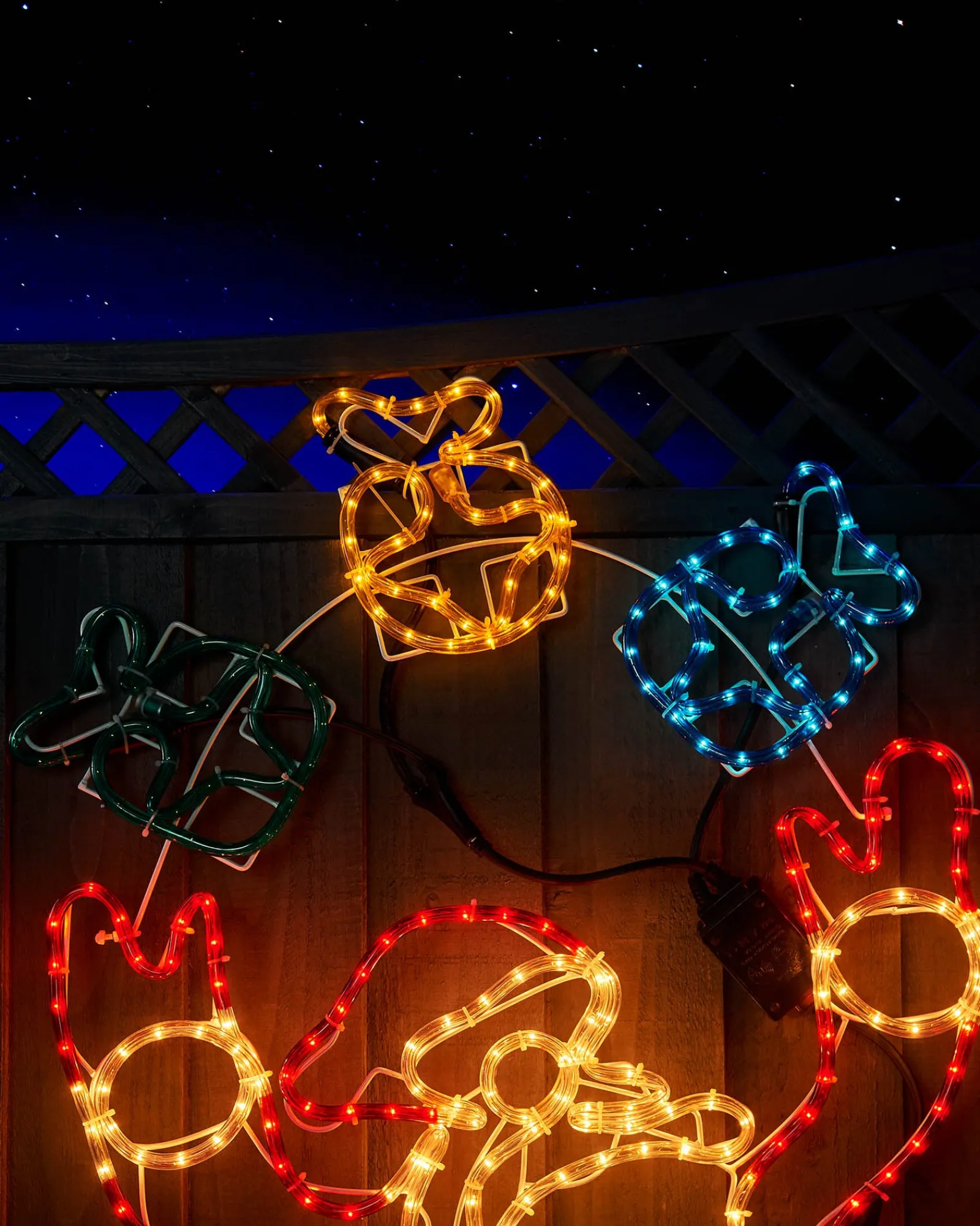WeRChristmas Animated Santa And Presents Rope Light Silhouette, 114 Cm