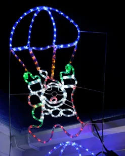 WeRChristmas Animated Santa Parachute Rope Light Silhouette, 183 Cm