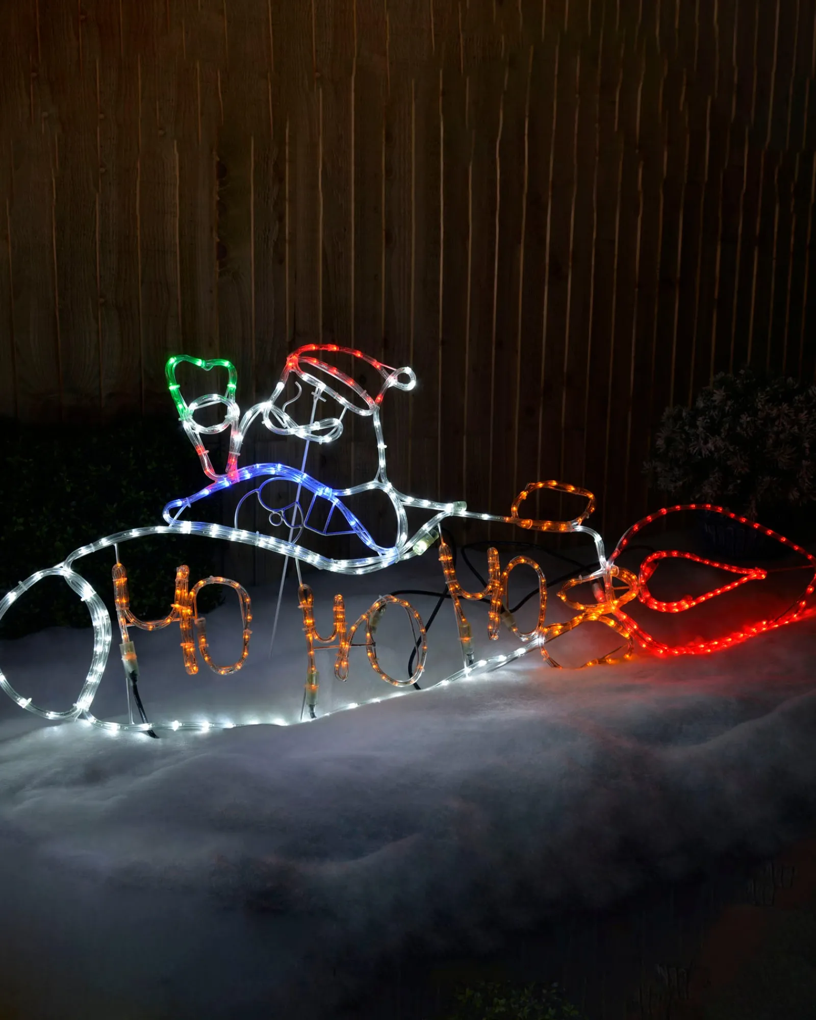 WeRChristmas Animated Santa Rocket Rope Light Silhouette, 170 Cm