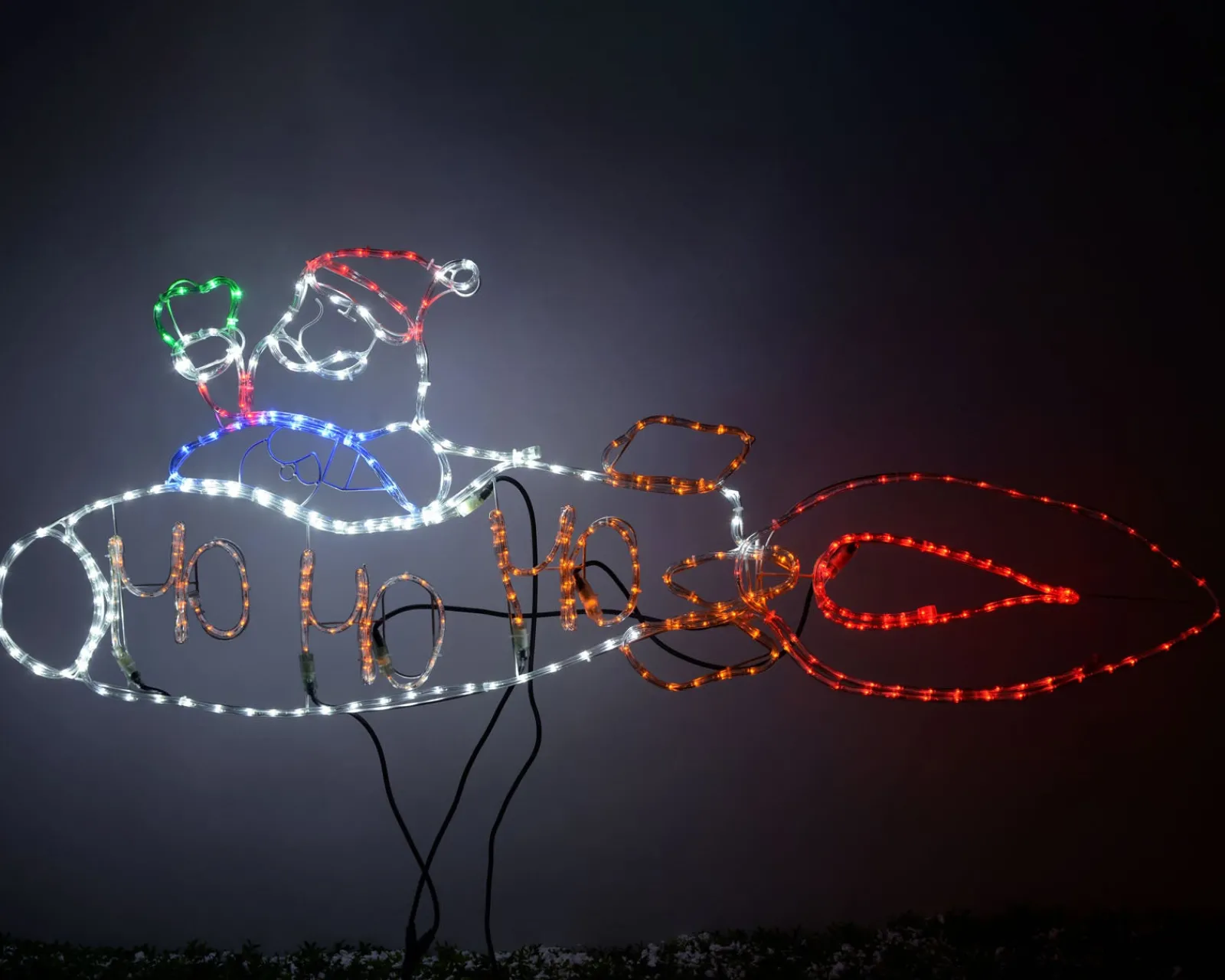 WeRChristmas Animated Santa Rocket Rope Light Silhouette, 170 Cm