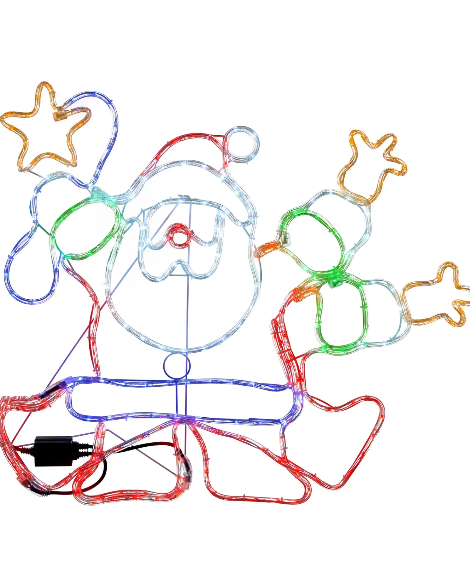 WeRChristmas Animated Santa Rope Light Silhouette, 90 Cm