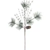 WeRChristmas Artificial Berries And Pinecone Pick, White, 66 Cm