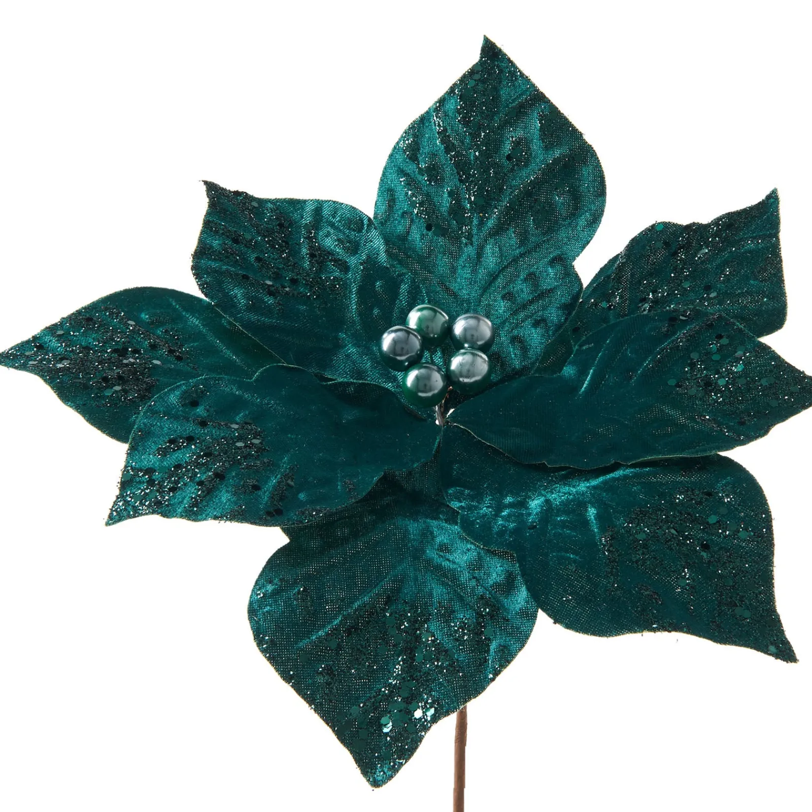 WeRChristmas Artificial Emerald Poinsettia Flower, 30 Cm