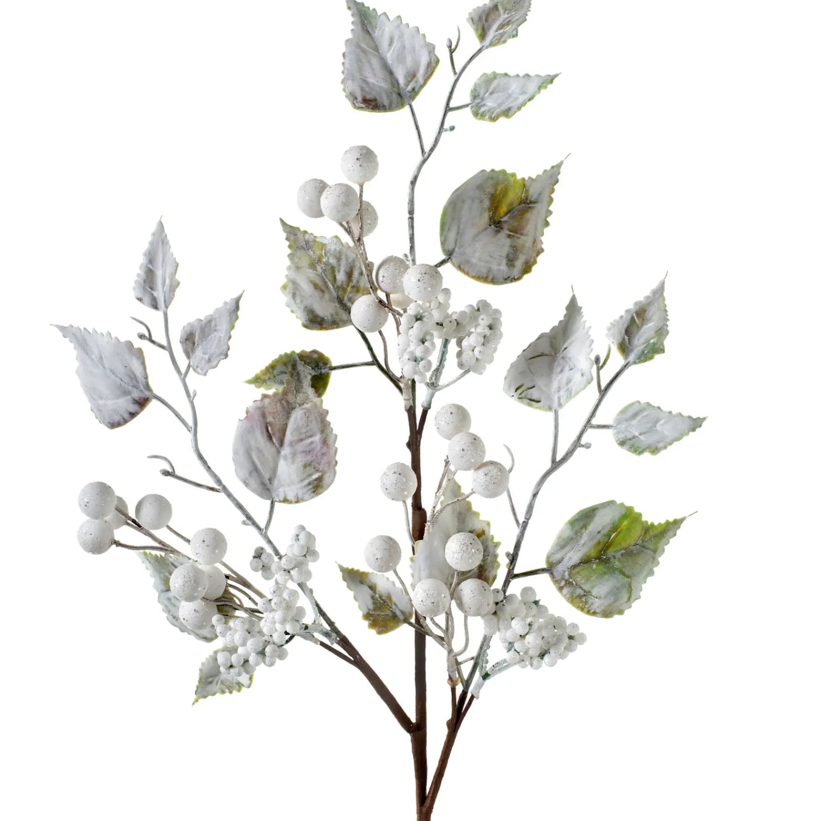 WeRChristmas Artificial Frosted Berries Pick, White, 25 Cm
