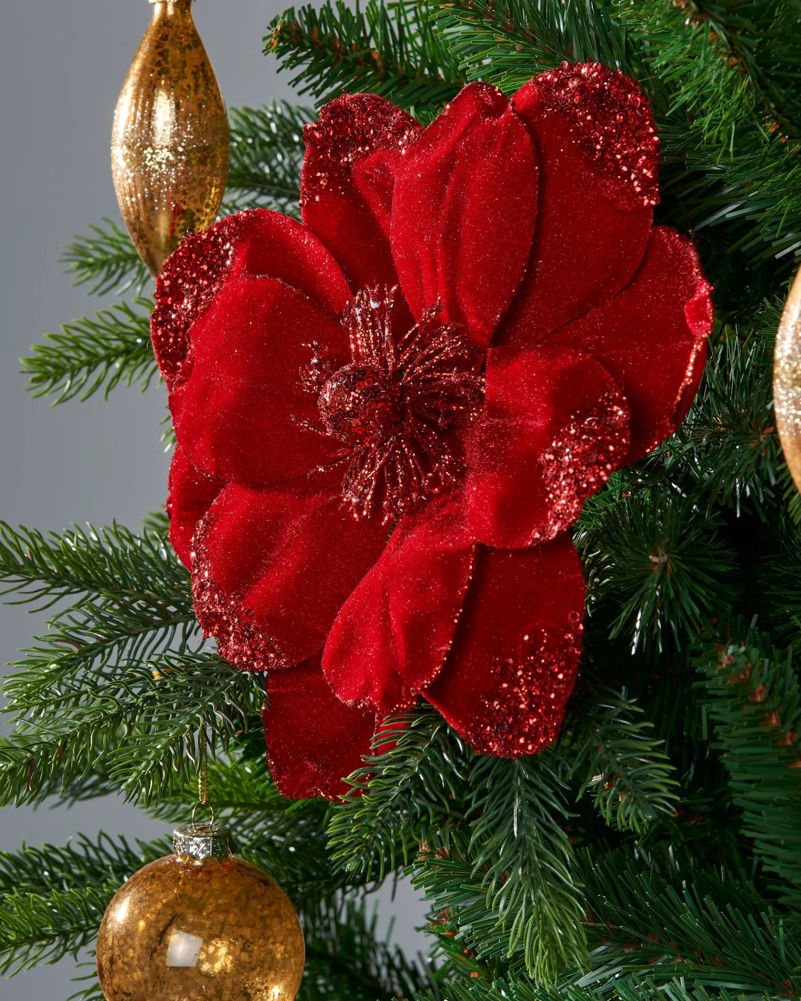 WeRChristmas Artificial Magnolia Flower, Red, 26 Cm