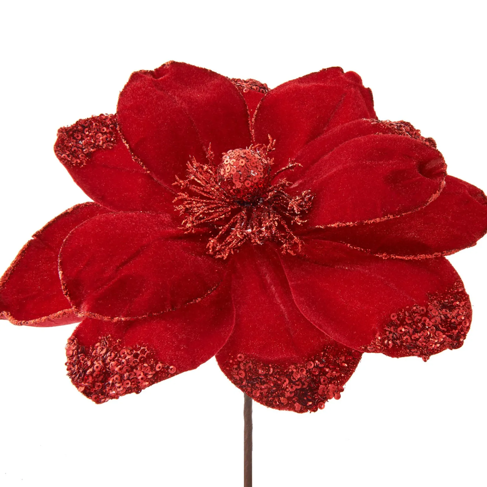 WeRChristmas Artificial Magnolia Flower, Red, 26 Cm