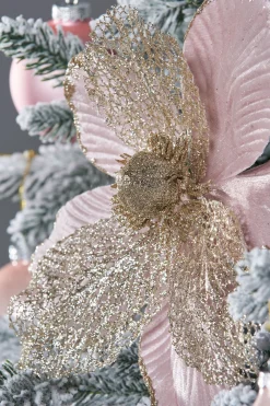 WeRChristmas Artificial Magnolia Flower, Pink, 24 Cm