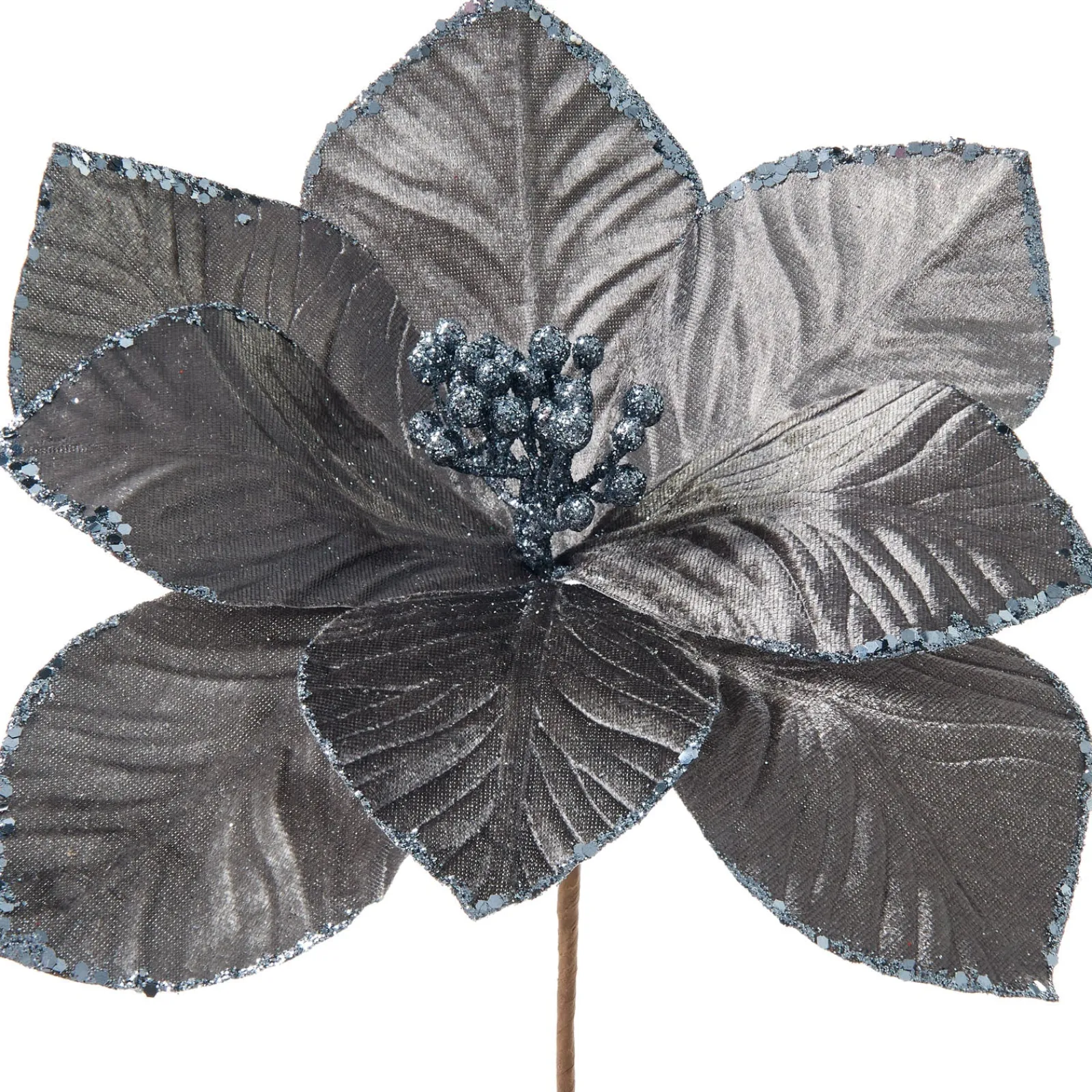 WeRChristmas Artificial Magnolia Flower, Grey, 28 Cm