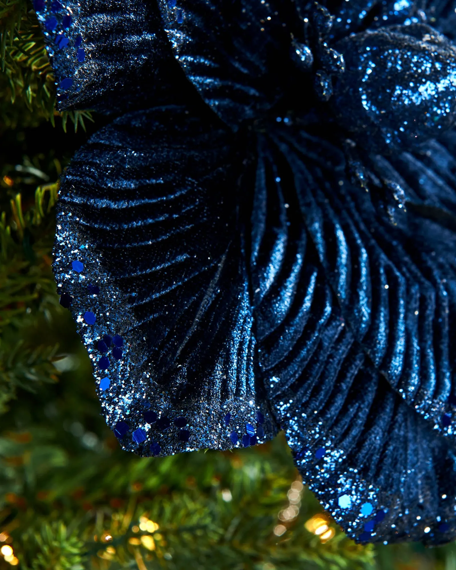 WeRChristmas Artificial Magnolia Flower, Navy, 26 Cm