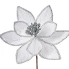 WeRChristmas Artificial Poinsettia Flower, White, 24 Cm