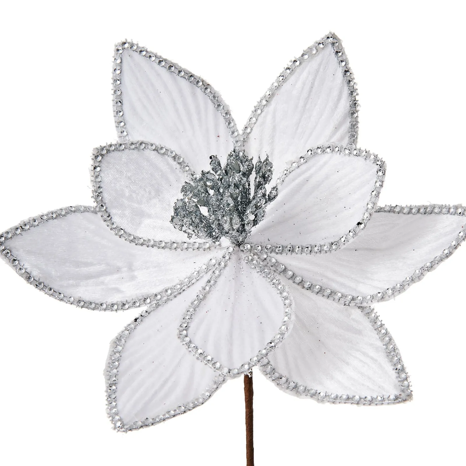 WeRChristmas Artificial Poinsettia Flower, White, 24 Cm