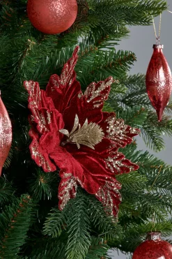 WeRChristmas Artificial Poinsettia Flower, Red, 30 Cm