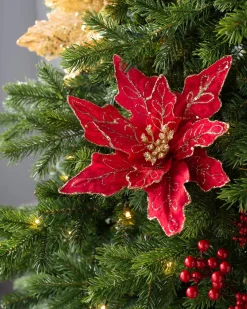 WeRChristmas Artificial Poinsettia Flower, Red, 30 Cm