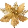 WeRChristmas Artificial Poinsettia Flower, Gold, 32 Cm