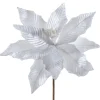 WeRChristmas Artificial Poinsettia Flower, White, 34 Cm