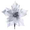 WeRChristmas Artificial White Poinsettia Flower With Clip, 3 Pack, 12 Cm