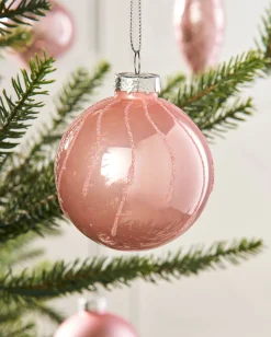 WeRChristmas Baby Pink Glass Baubles, 20 Pack