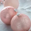 WeRChristmas Baby Pink Glass Baubles, 3 Pack, 13 Cm