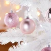 WeRChristmas Baby Pink Shatterproof Baubles, 42 Pack, 6 Cm