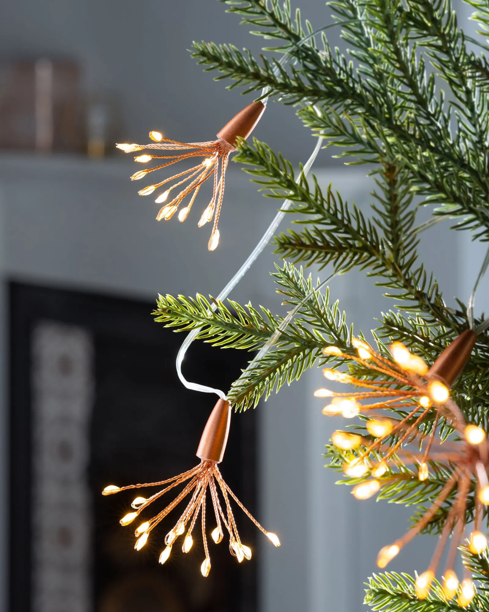 WeRChristmas Battery Operated Firework Copper Wire Light String, 2 M