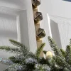 WeRChristmas Bells Wreath Door Hanger, Antique Gold, 38 Cm