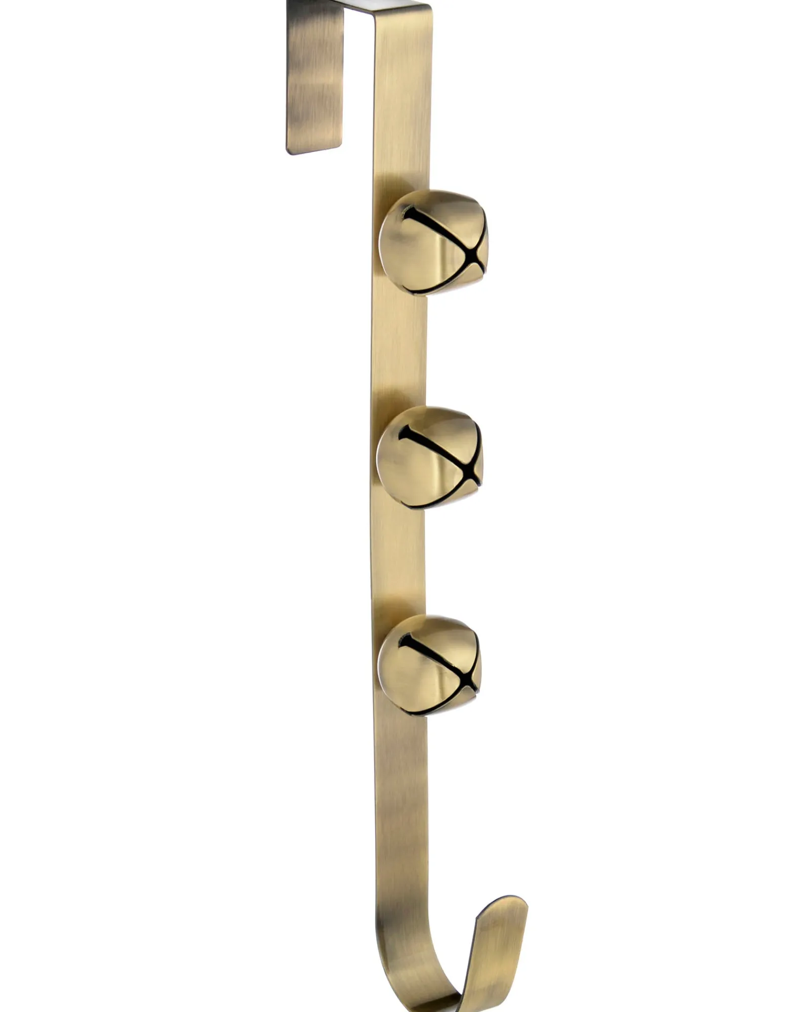 WeRChristmas Bells Wreath Door Hanger, Antique Gold, 38 Cm