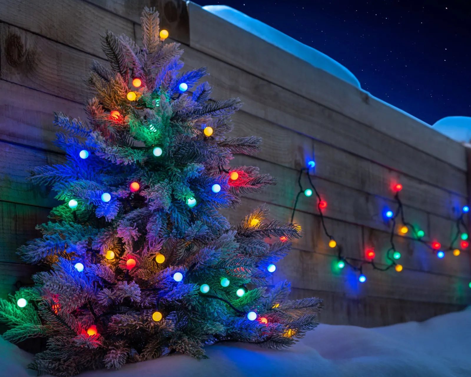 WeRChristmas Berry Multi-Function 50 LED Connectable Light String, Multi-Coloured