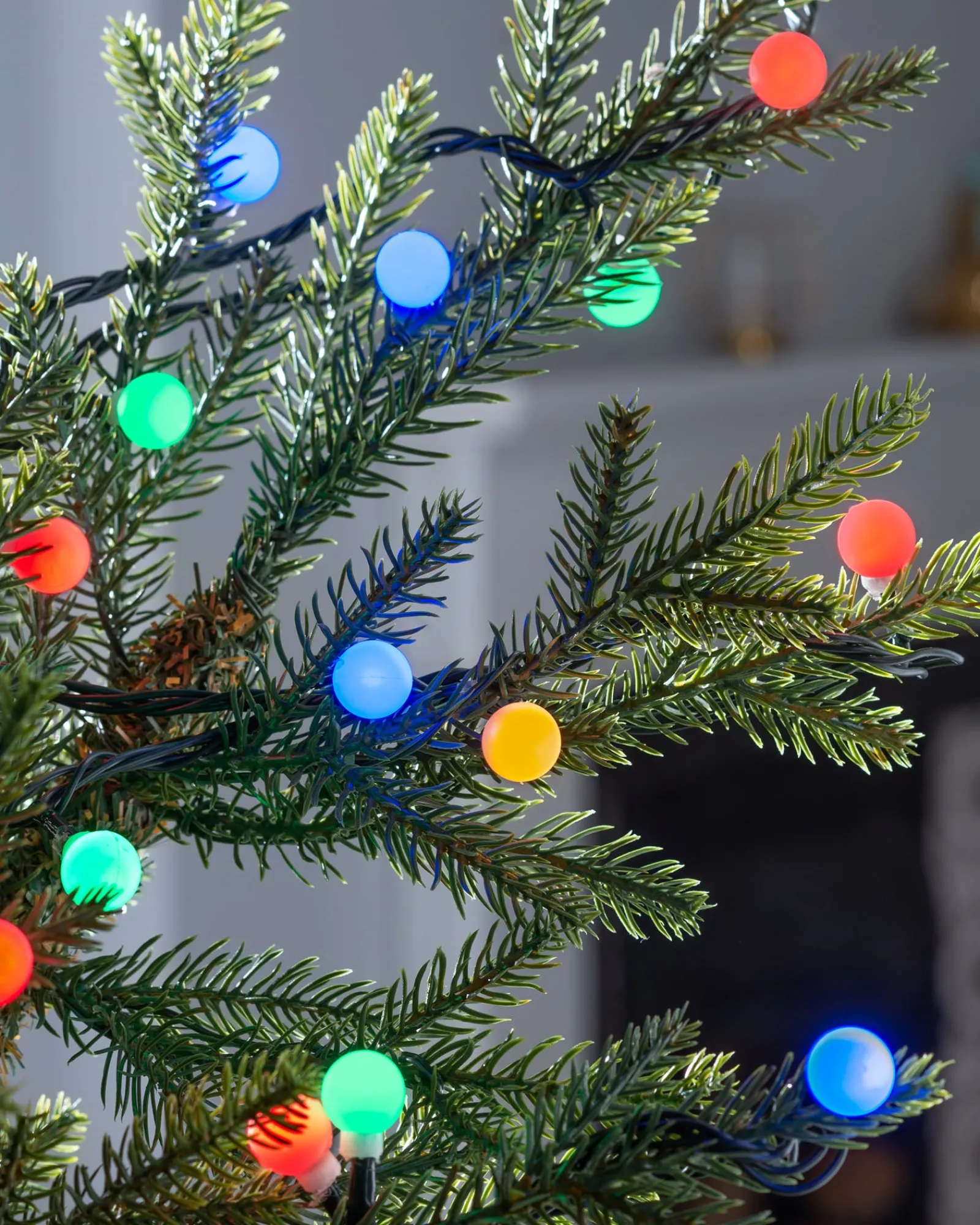 WeRChristmas Berry Multi-Function 50 LED Connectable Light String, Multi-Coloured