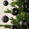 WeRChristmas Black Shatterproof Baubles, 16 Pack, 8 Cm