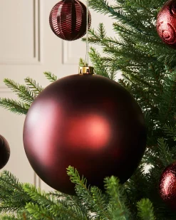 WeRChristmas Burgundy Large Matt Shatterproof Bauble, 20 Cm