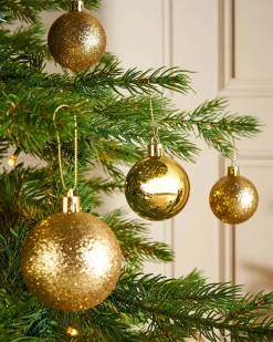 WeRChristmas Christmas Gold Shatterproof Bauble, 50 Pack