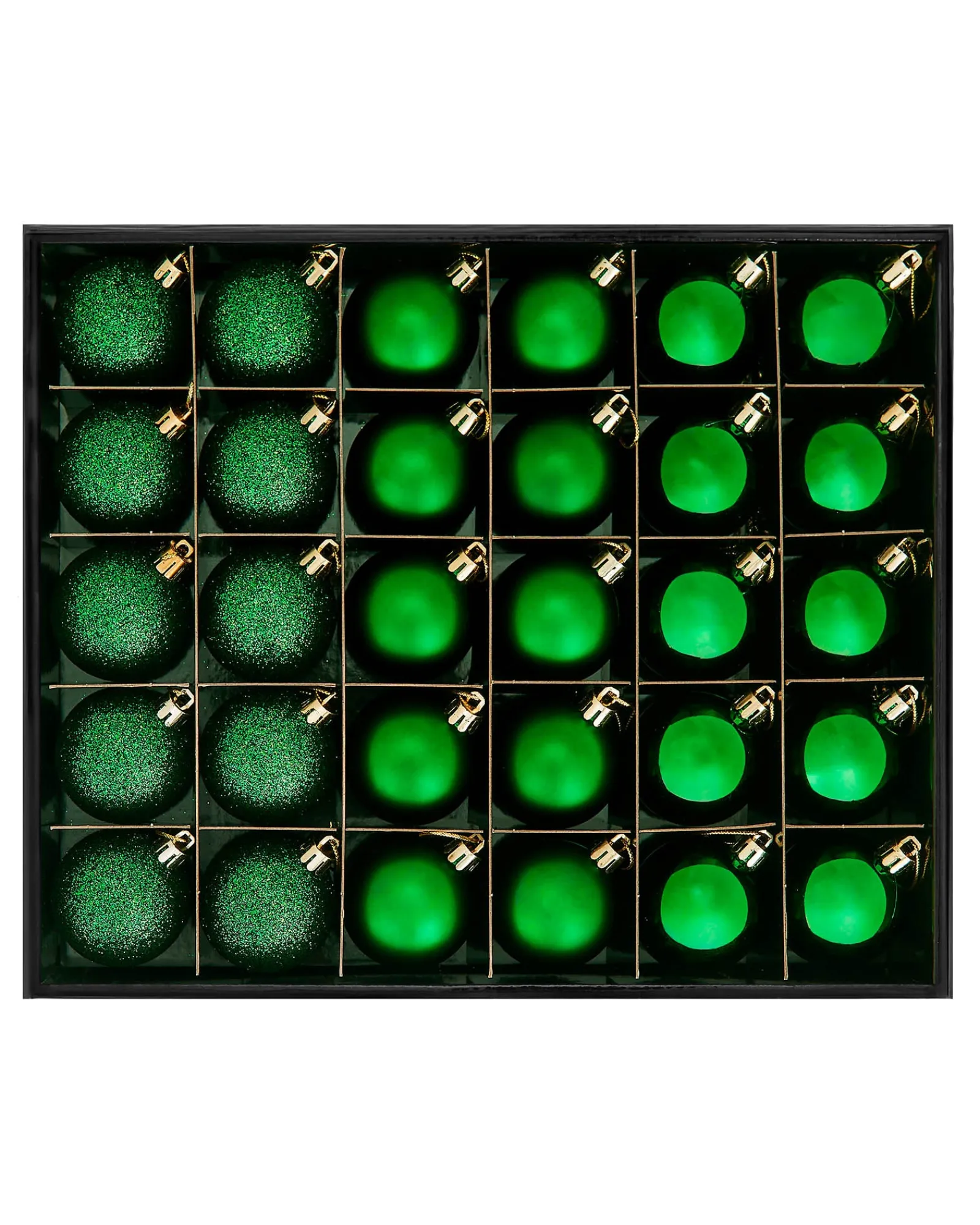 WeRChristmas Christmas Green Shatterproof Bauble, 50 Pack