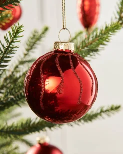 WeRChristmas Christmas Red Glass Baubles, 20 Pack