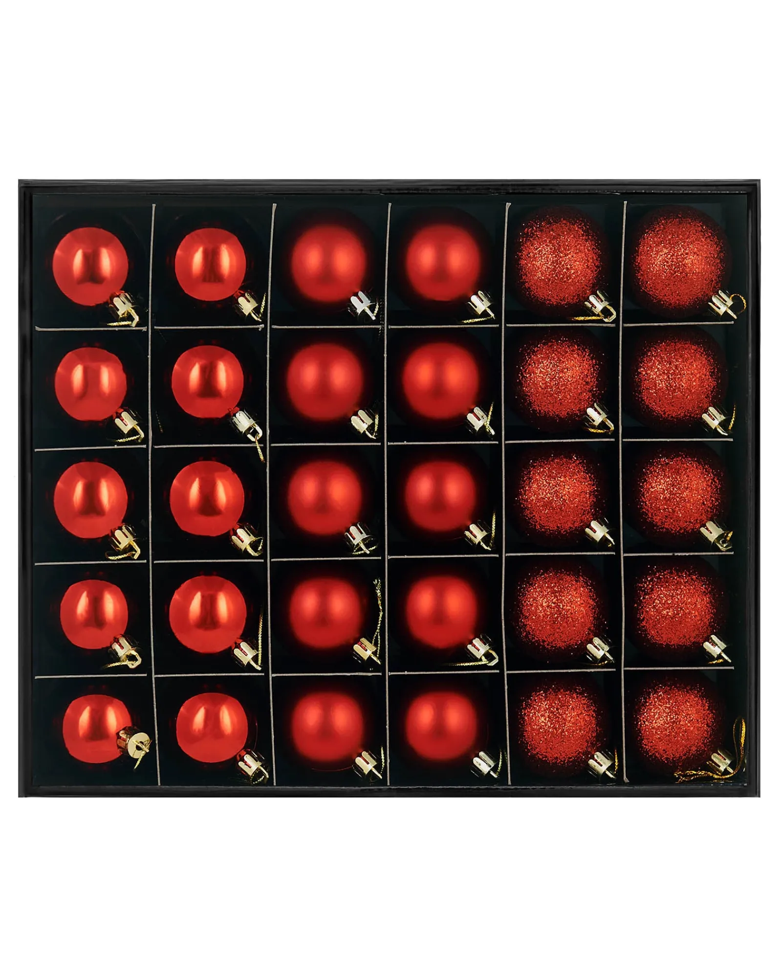 WeRChristmas Christmas Red Shatterproof Bauble, 50 Pack